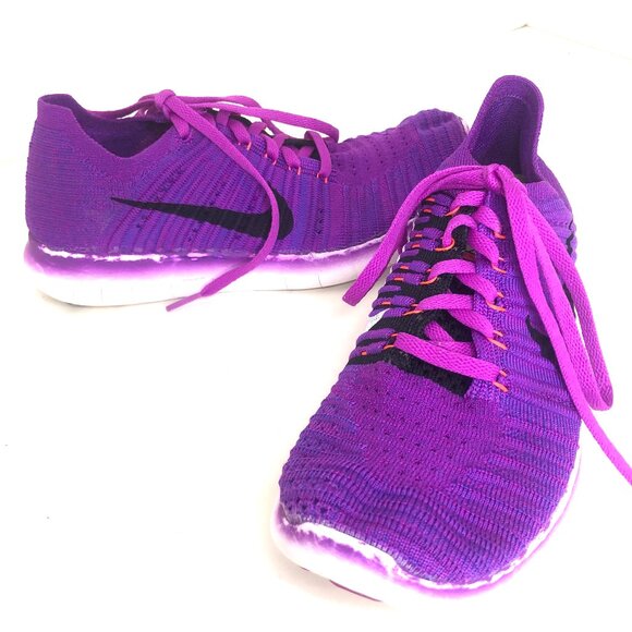 Nike Shoes - Nike Free RN Flyknit Running Shoes in Hyper Violet Sz. 7.5